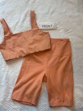 Active Bike Shorts (S) and Sports Bra (M) Set